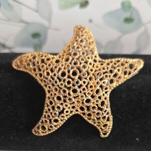 Vintage Goldtone Starfish Brooch